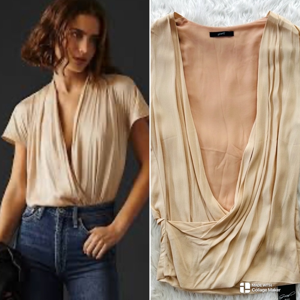 NWT Gal Wrap Blouse Made In Italy XS